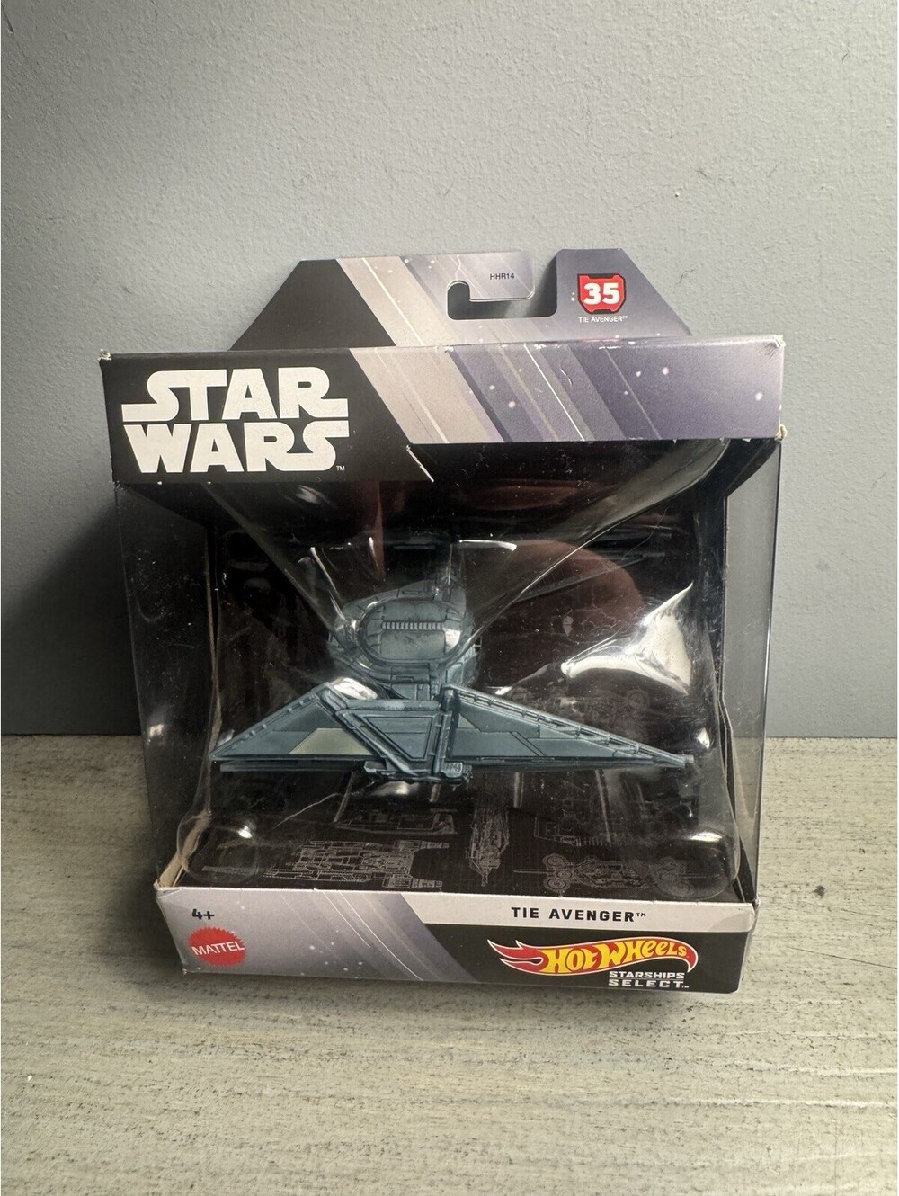 Hot Wheels Star Wars Starships Select TIE Avenger #35 HHR14 Diecast Mattel New
